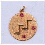 1/20 12k GF Musical Notes Pendant Charm