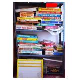 Vintage Board Games & Metal Shelf