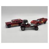 3 1960's Red Line Hot Wheels- Red Baron