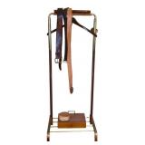Vintage Men's Valet Dressing Stand, Belts, & Box