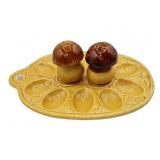 Vintage Style Egg Tray w/ Mushroom S&P