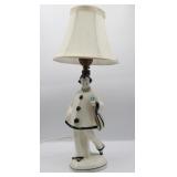 Deco Style Pierrot Clown Figural Lamp