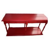 Red Painted Console Table