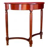 Cherry Wood Demi Lune Hall Foyer Table