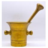 Vintage Solid Brass Mortar & Pestle