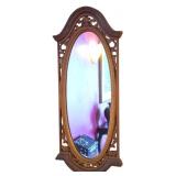 Hand Carved Wood Frame Wall Mirror