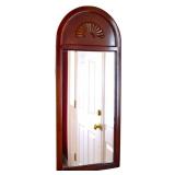 Hand Carved Cherry Wood Frame Wall Mirror