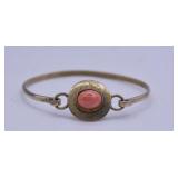 Pink Cabochon Stone Bracelet