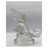 Heisey Glass Fighting Rooster -chipped