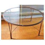 Glass-top Round Coffee Table