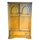 Antique Art Nouveau Gothic Wardrobe w/ Key