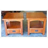 Pair of Oak End Tables
