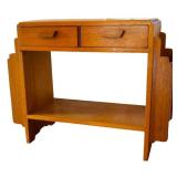 Two-Drawer Magazine Rack Side Table