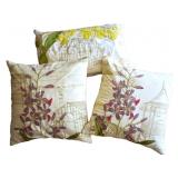 Floral Greenhouse Embroidered Throw Pillows