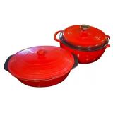Cast Iron Enamel Baking Dishes / Dutch Ovens