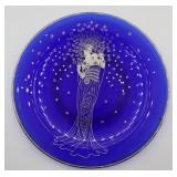 Blue Glass Erte Fantasia Transfer Plate