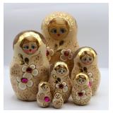 Vintage Wooden Russian Nesting Dolls