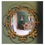 Vintage Metal Convex Mirror