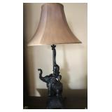 Elephant & Monkey Figural Lamp