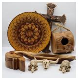 Assorted Carved Wood & Resin Items