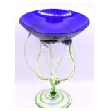 Makora Art Glass Pedestal Bowl - One Broken