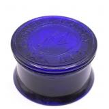 Cobalt Blue Glass Cosmetics Jar