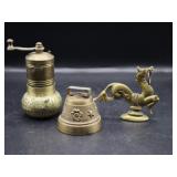 Brass Bell, Grinder & Seahorse