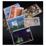 European Post Cards, Coin & Currency