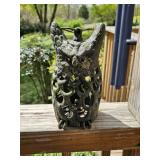 Cast Iron Owl Candle Holder