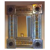 Handcrafted Mexican Punched Tin Mirror