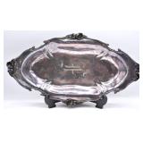 Antique Art Nouveau Silver Plate Monogrammed Dish