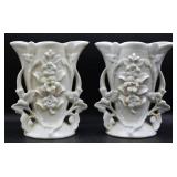 Pair of Porcelain Mantle Vases