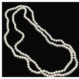Genuine Pearl Hand Knotted XL 18' Necklace
