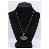 10.3g Sterling Silver Evil Eye Protection Necklace