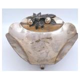 Antique Turkish Coin Silver Bobon Dish