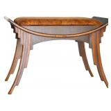 Art Deco Wood Vanity Bench