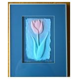 Signed Tulip Pressed Paper Art
