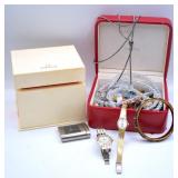 Costume Jewelry w/ Omega Watch Boxes