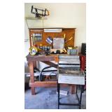 Wood Working Tools & Bench + Large Tool Box Full
