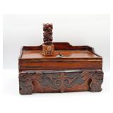 Asian Style Carved Box & Wax Seal Stamp