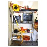 Metal Utility Shelf, Corded Lawn Tools, ++