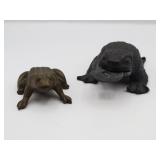 Brass Trinket Frog & Brass 3 Legged Toad