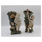 Vintage Ucago Capadimonte Ceramic Vases