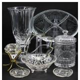 Crystal Biscuit Jar, Candle Holder, Votives ++