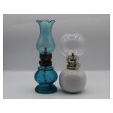 Pair of Vintage Miniature Oil Lamps
