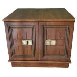 Wood Storage Side Table