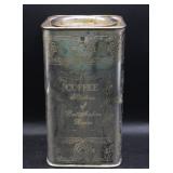 Silver Plate Coffee Storage Canister Tin