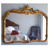 Antique Gilt Frame Asian-design Wall Mirror
