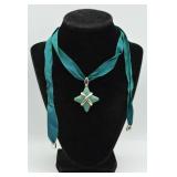 Wedgwood Jasperware Pendant & Ribbon Necklace