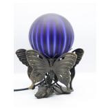 Bronzed Butterfly & Glass Globe Table Lamp